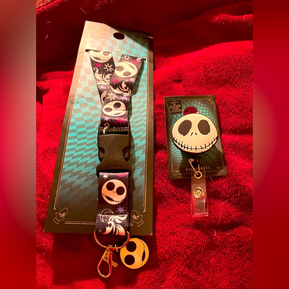 Jack and Zero dog lanyard and badge reel